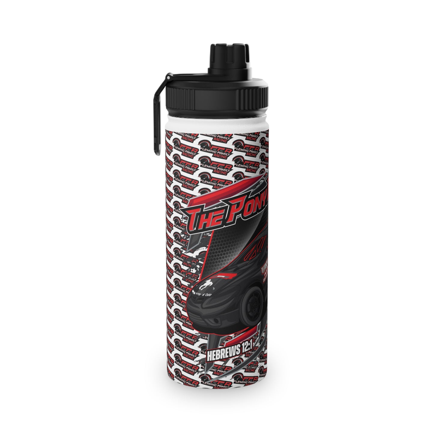 #33 Pony Express Stainless Steel Water Bottle, Sports Lid