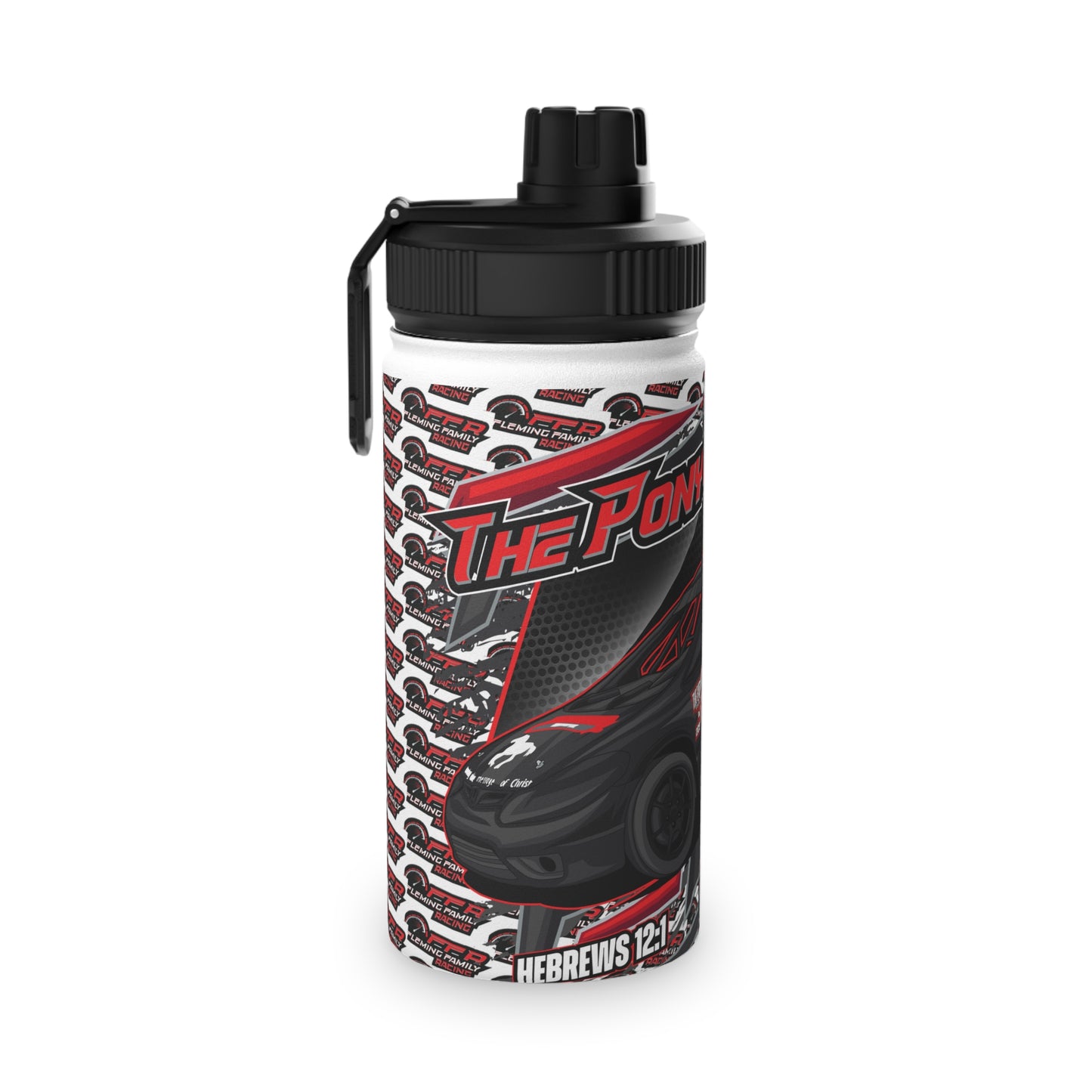 #33 Pony Express Stainless Steel Water Bottle, Sports Lid