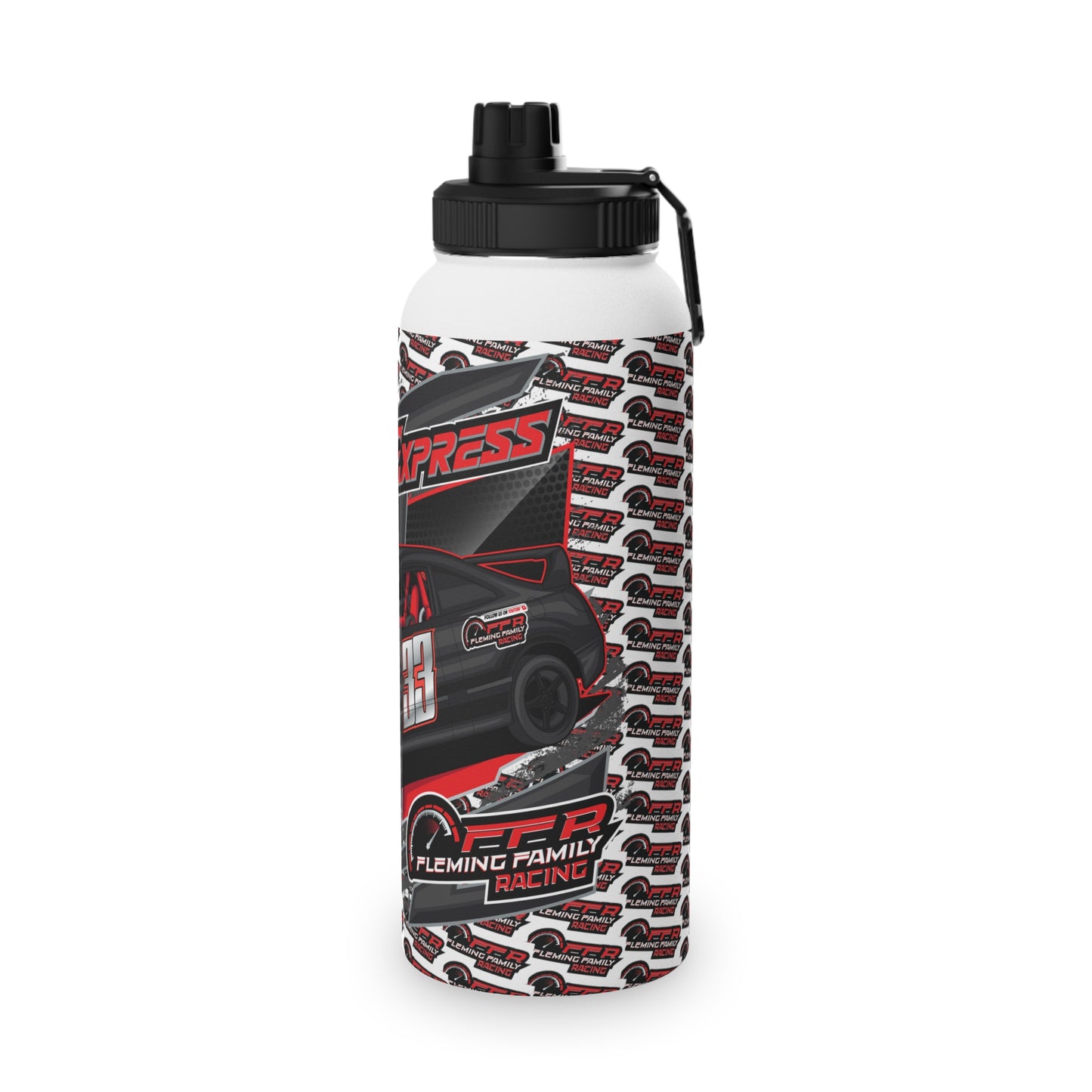 #33 Pony Express Stainless Steel Water Bottle, Sports Lid