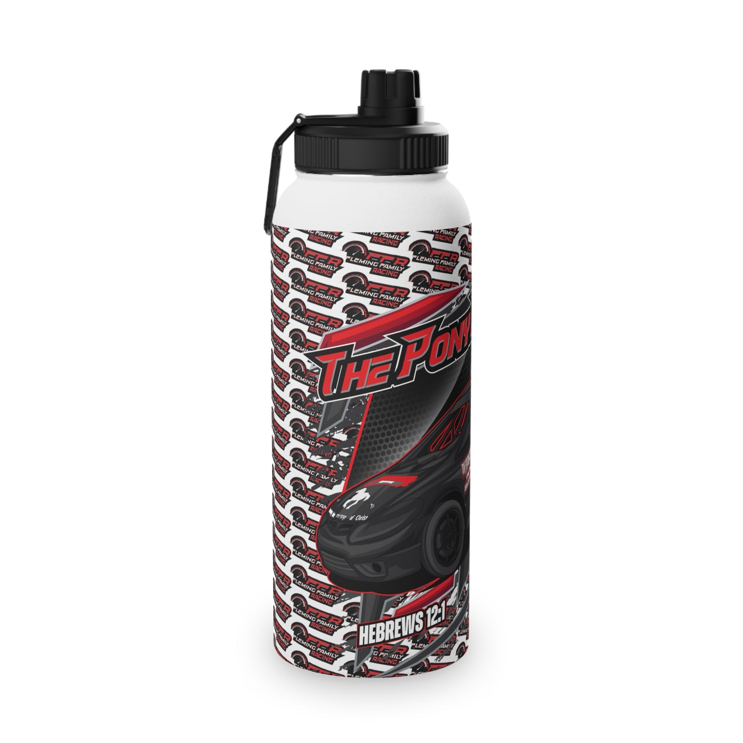 #33 Pony Express Stainless Steel Water Bottle, Sports Lid